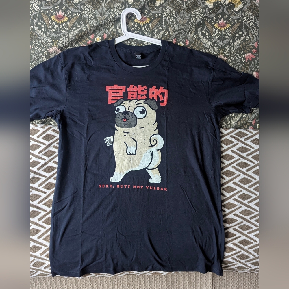 Staple Black T-Shirt with Pug Graphic